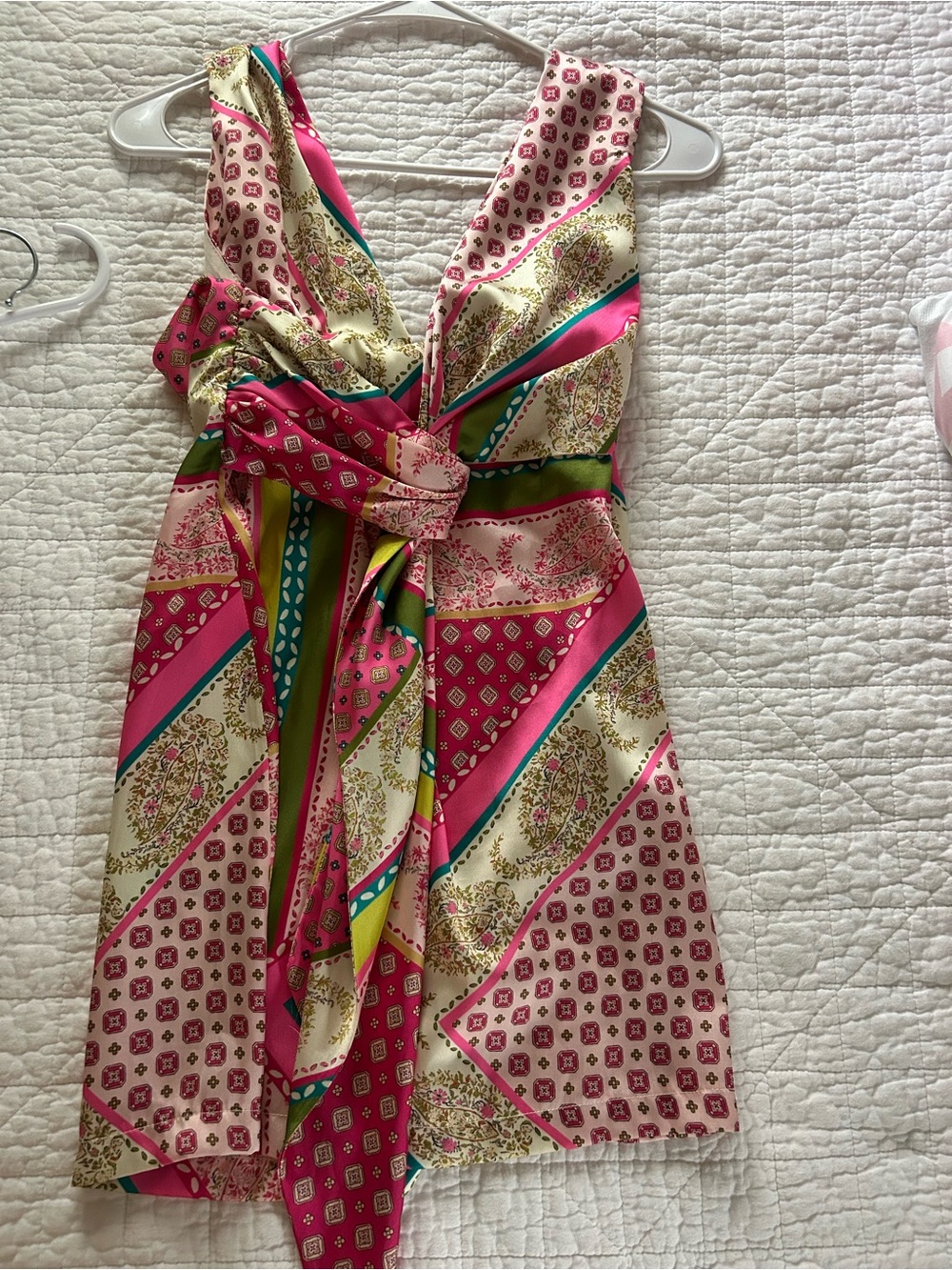 Zara Pink Multi-Color Printed Mini Dress